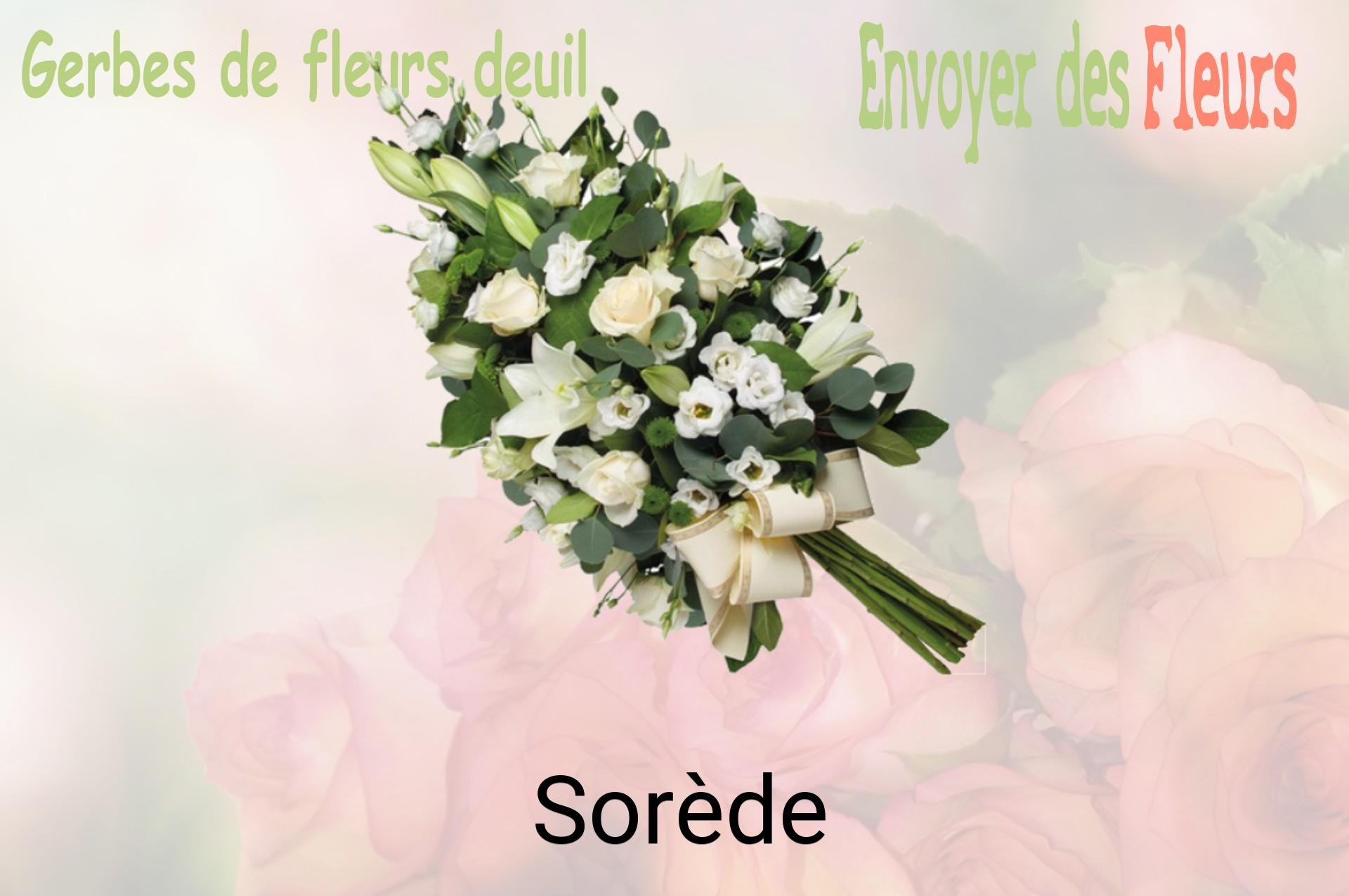 Gerbe de fleurs de deuil livrée à Sorède